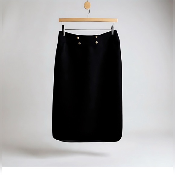 Chanel Boutique Luxury Vintage  Black Wool Tweed Jacket Skirt Suit Set - Picture 3 of 13